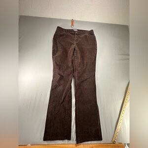 Women’s St. John’s Bay Brown Corduroy Pants Size 12 #835